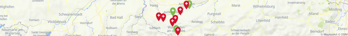 Map view for Pharmacies emergency services nearby Kematen an der Ybbs (Amstetten, Niederösterreich)